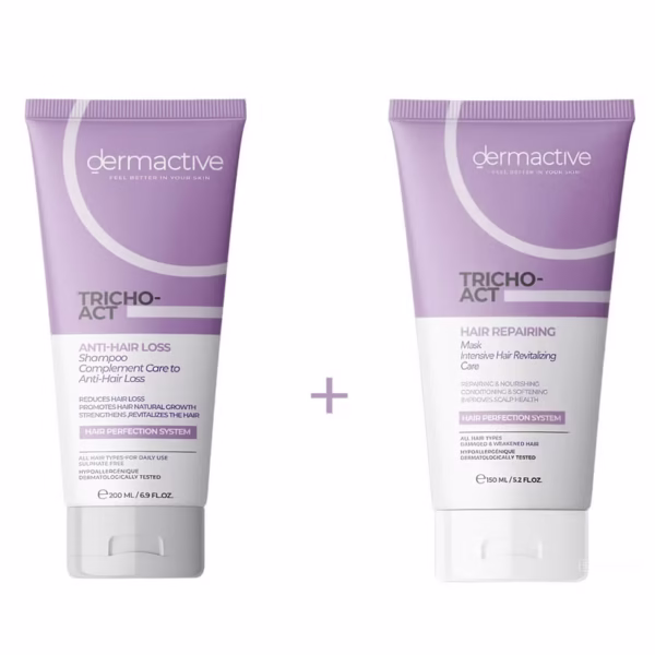 DERMACTIVE Tricho-Act Anti-Hair Loss Shampoo 200ml + Hair Repairing Mask 150ml